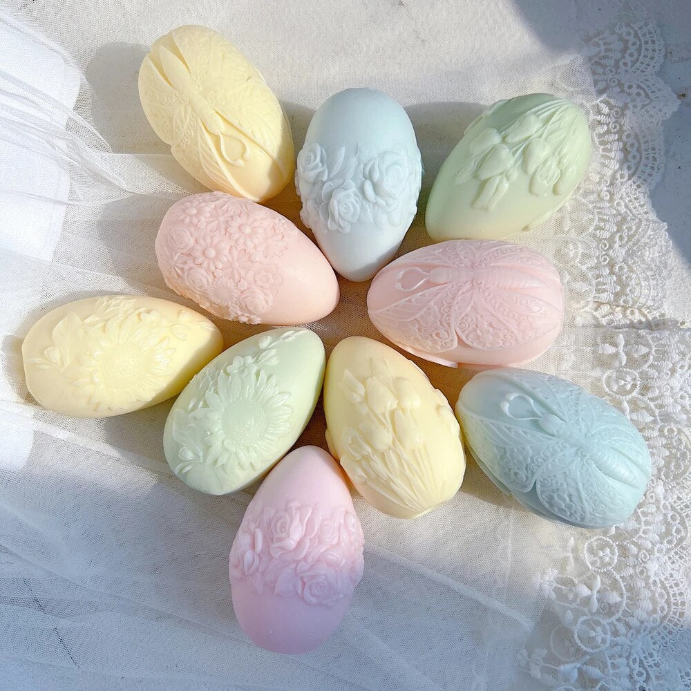 Floral Butterfly Egg Candle Mould