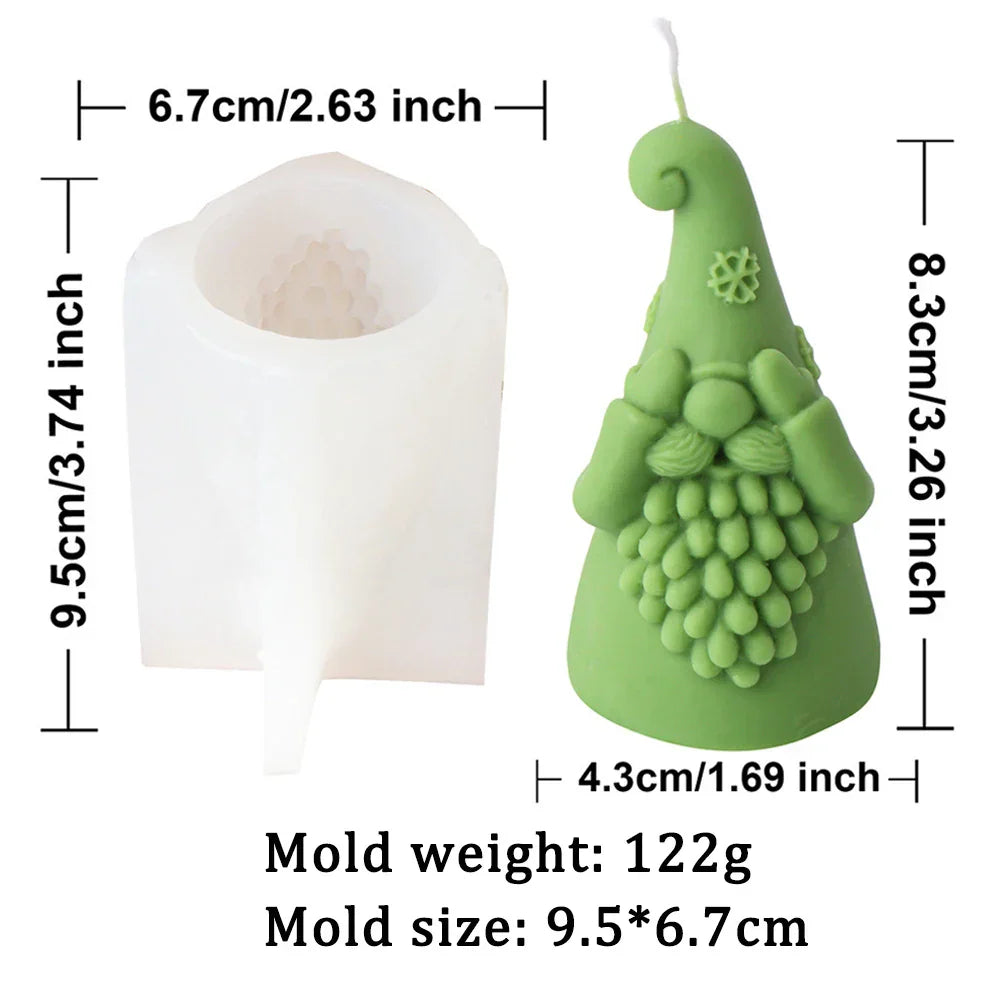 Christmas Santa Claus Candle Silicone Mould - 8 Styles