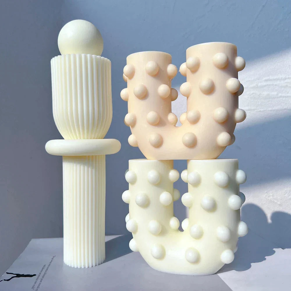 Geometric Shapes Candle Moulds