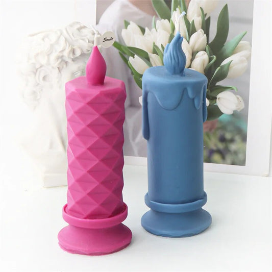 Burning Flame Long Rod Candle Mould