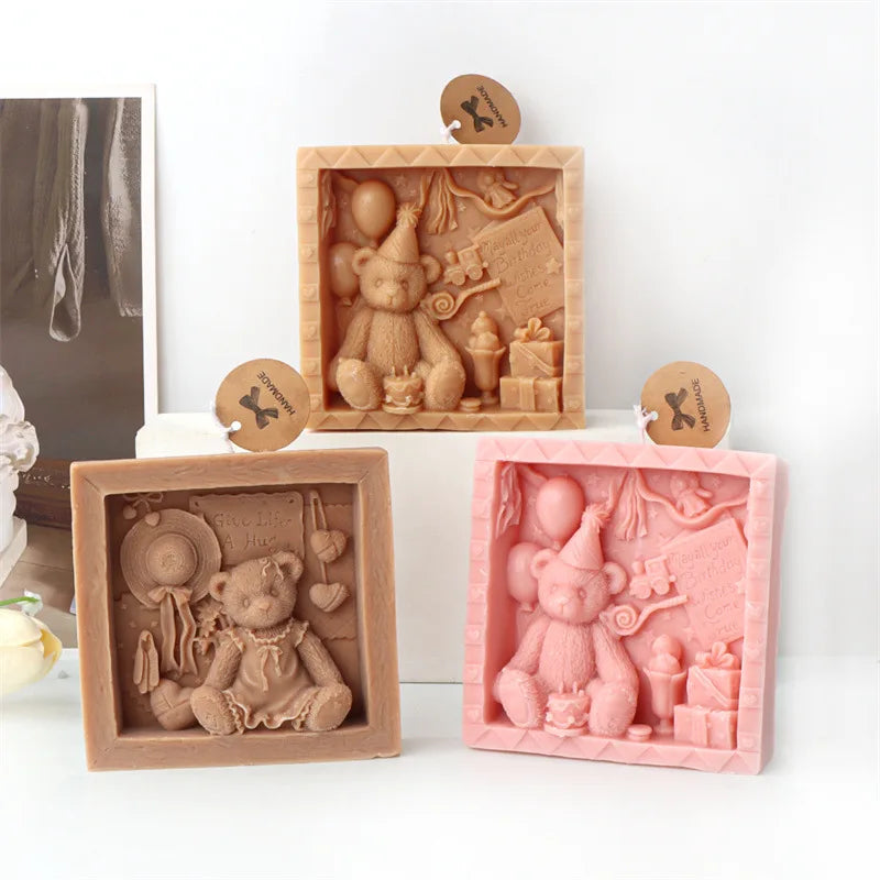 DIY Photo Frame Bear Candle Mould