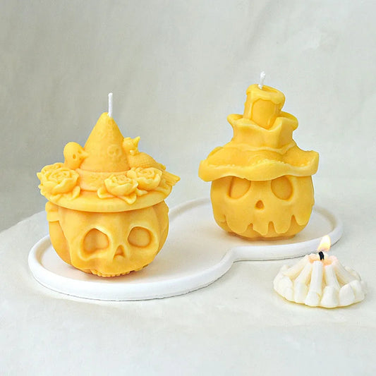 3D Evil Pumpkin Candle Mould