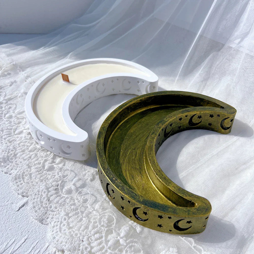 Eid Mubarak Candle Vessel Mould - Moon & Star