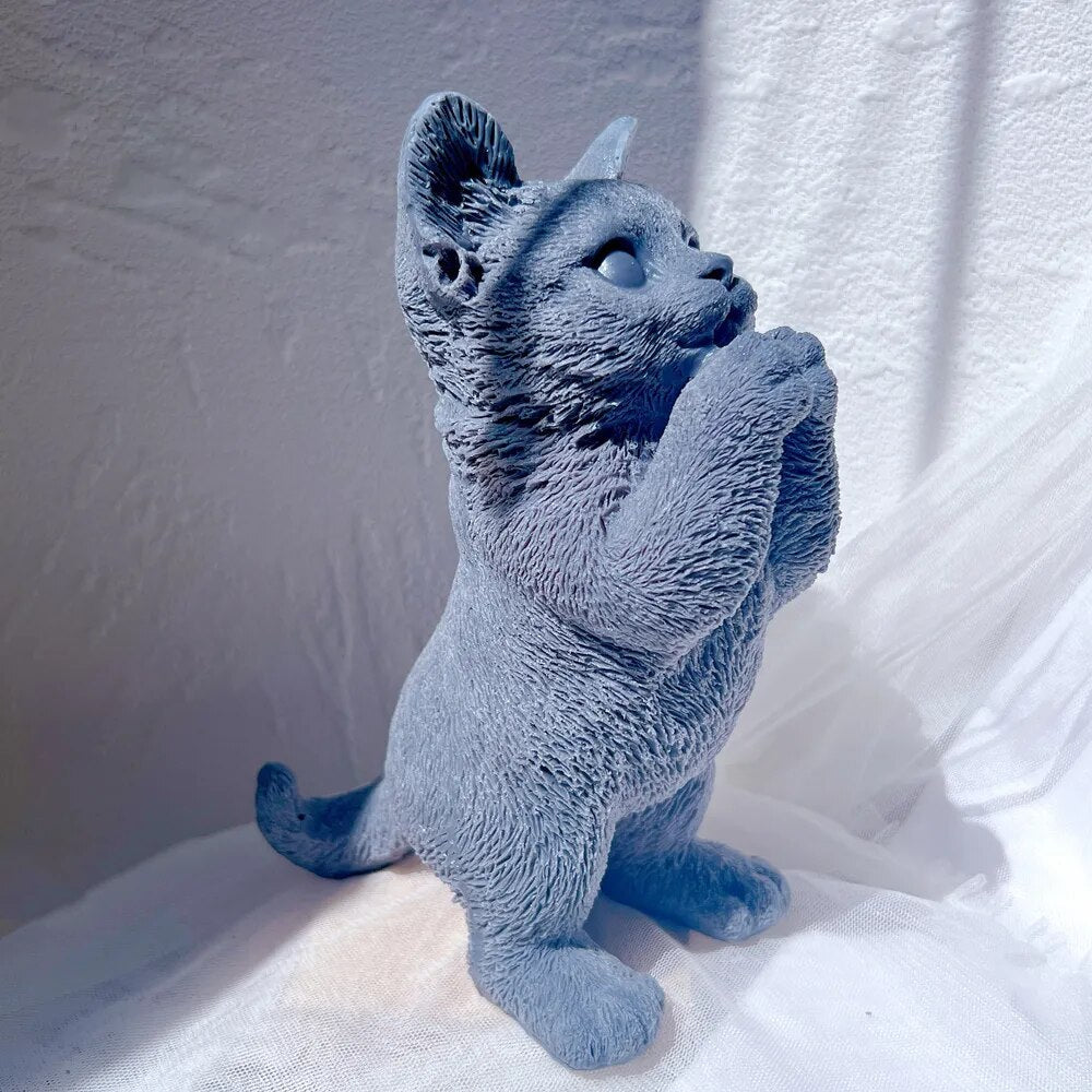 Standing Cat Candle Silicone Mould