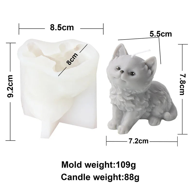 Cute Cats Candle Mould Silicone