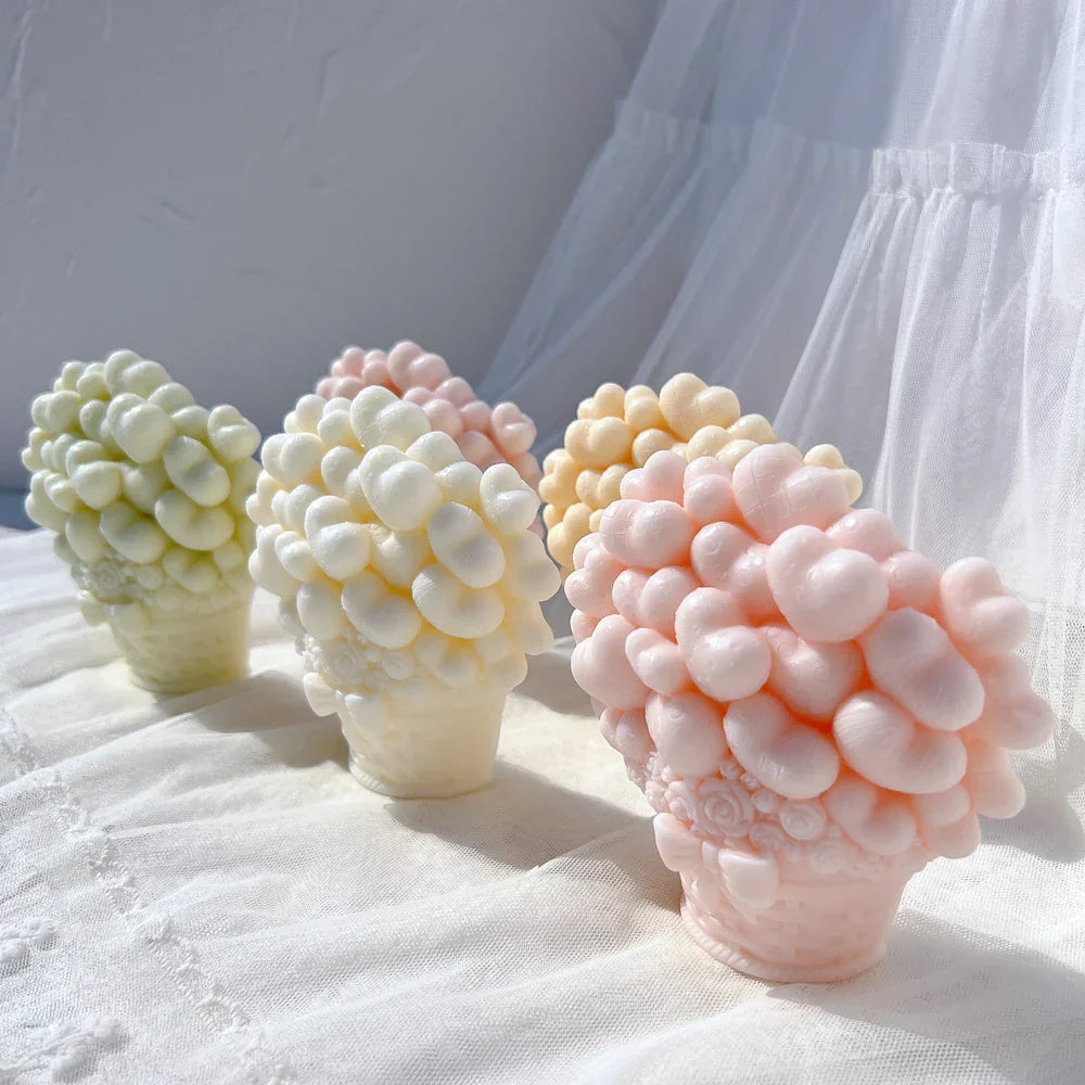 Heart Balloon Basket Candle Mould