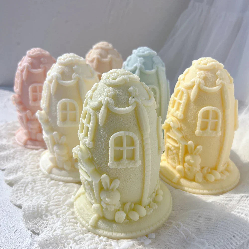 Easter Egg House Candle Silicone Mould