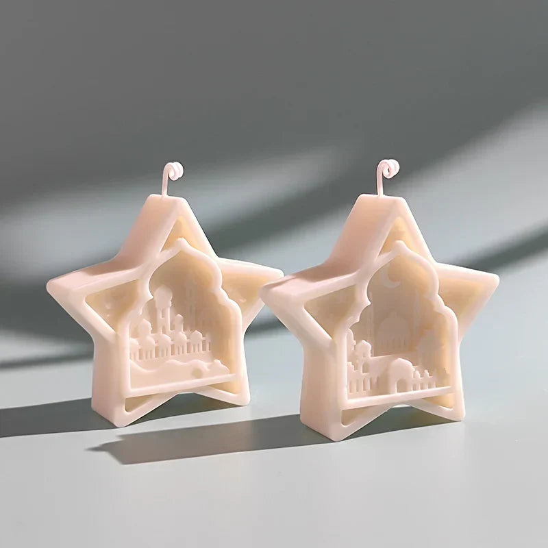 Five-Pointed Star Relief Candle Mould