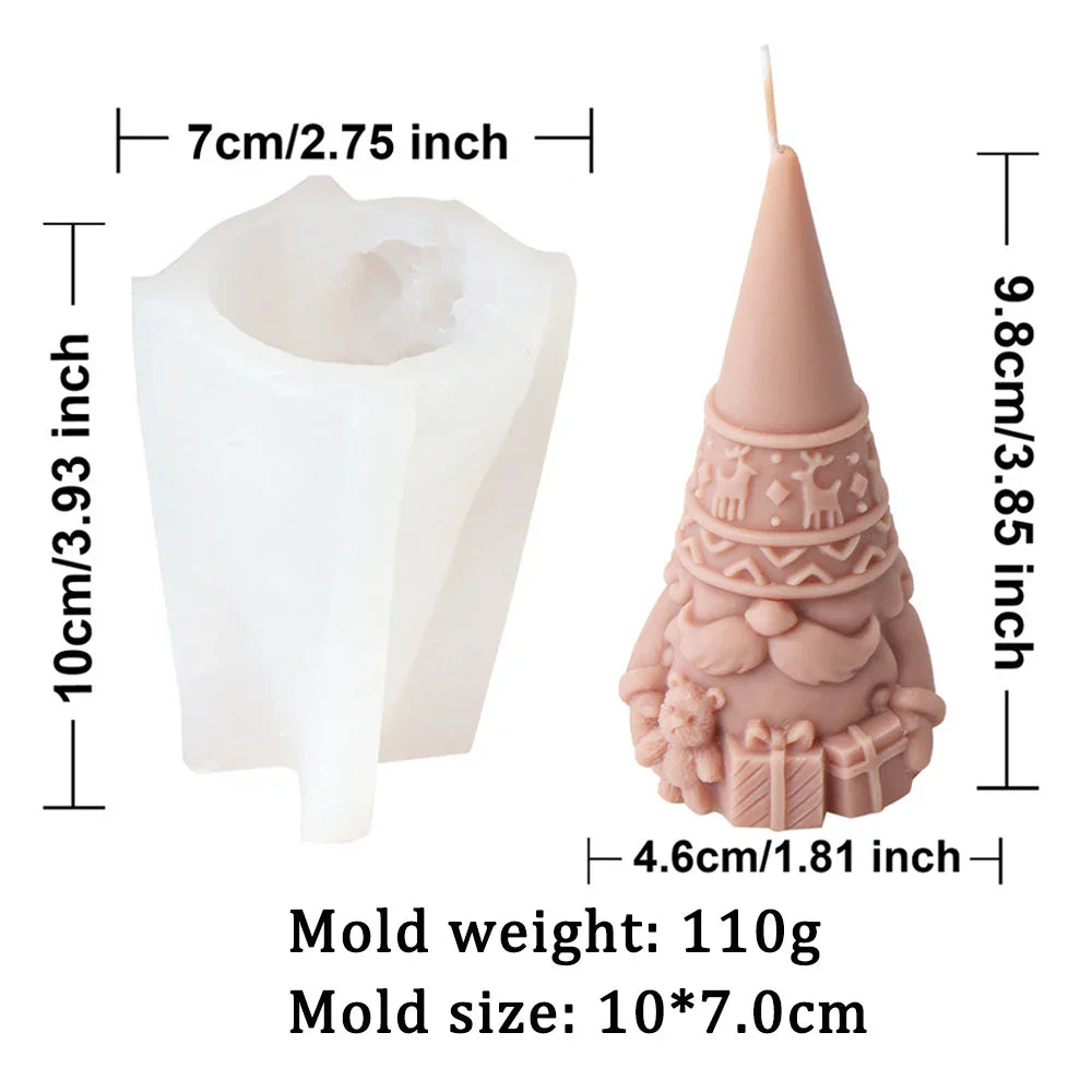 Christmas Santa Claus Candle Silicone Mould - 8 Styles