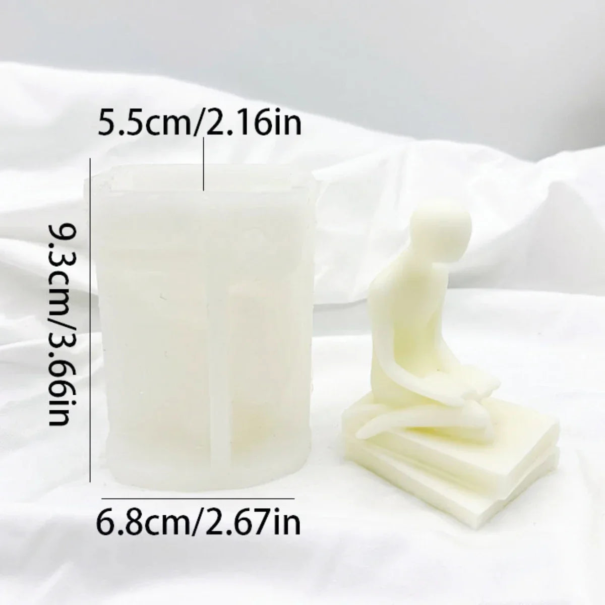 Alone Human Sculpture Candle Mould Silicone