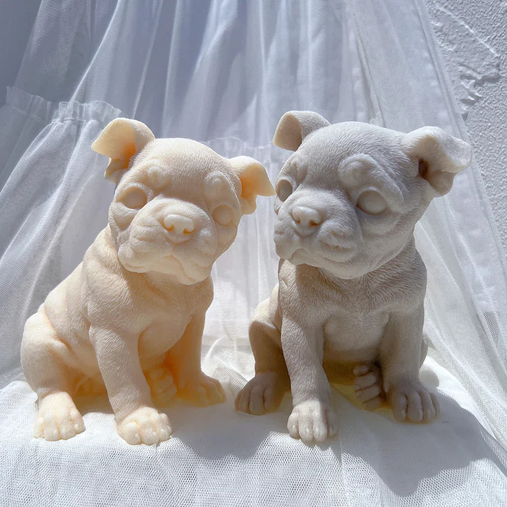 Boston Terrier Puppy Candle Mould