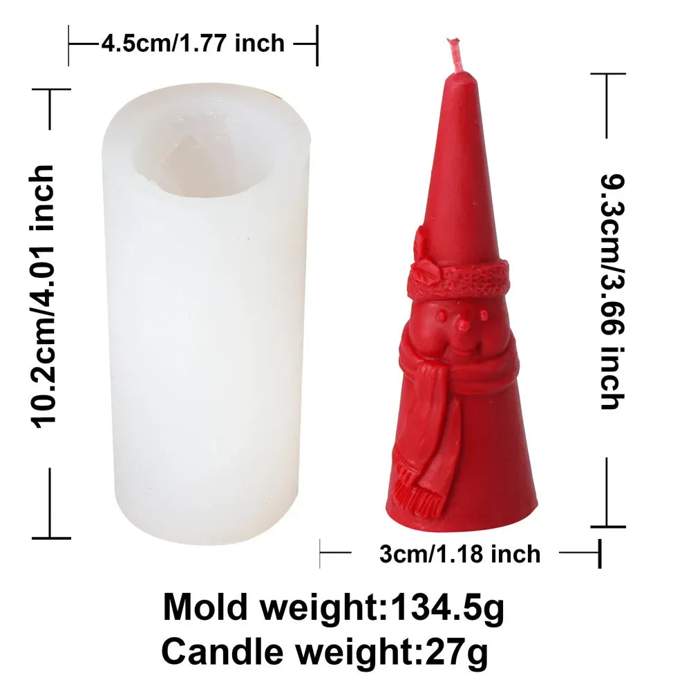 Long Hat Christmas Silicone Candle Moulds