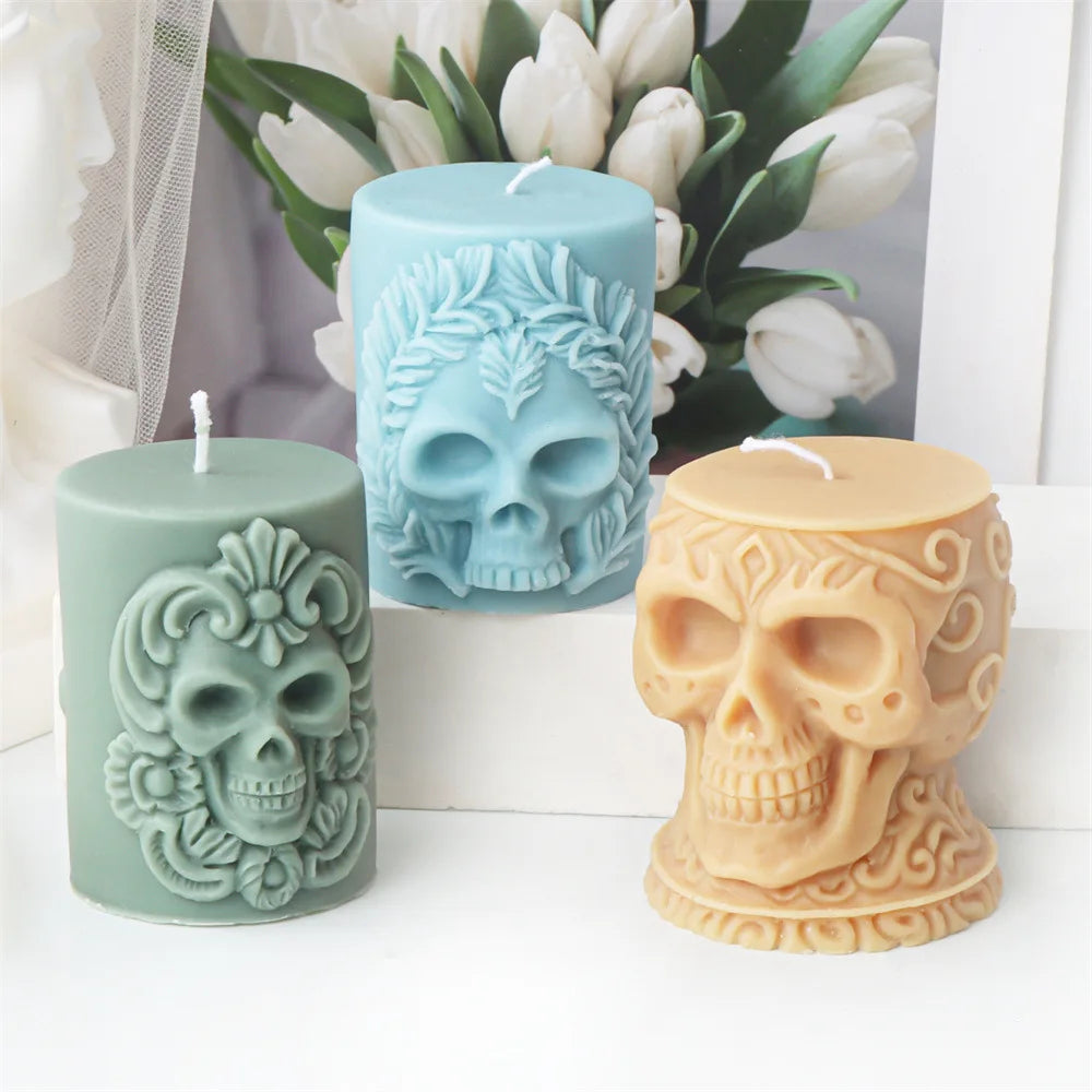 DIY Skull Candle Mould for Halloween Decor