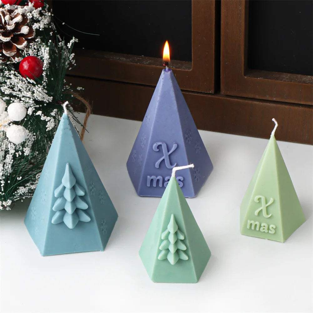 New Creative Christmas Tree Candle Silicone Mould
