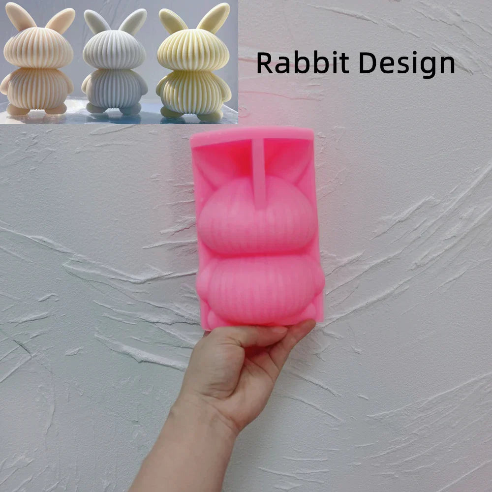 Ribbed Rabbit Candle Mould