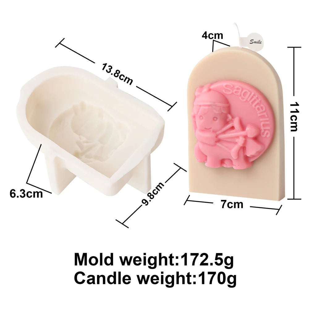 Astrology Art Craft DIY 12 Constellation Silicone Candle Moulds