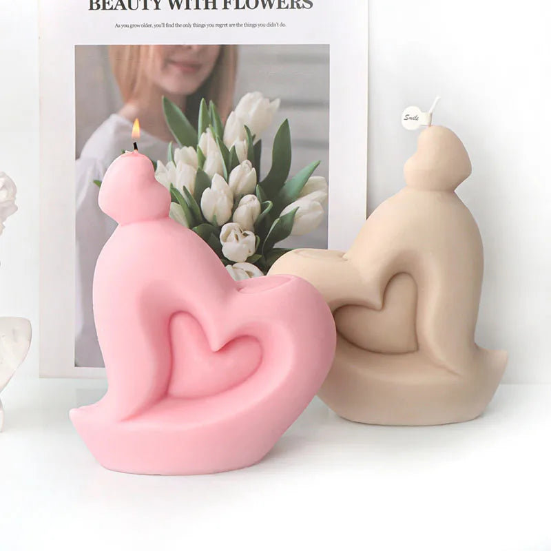 Big Heart Candle Mould Silicone