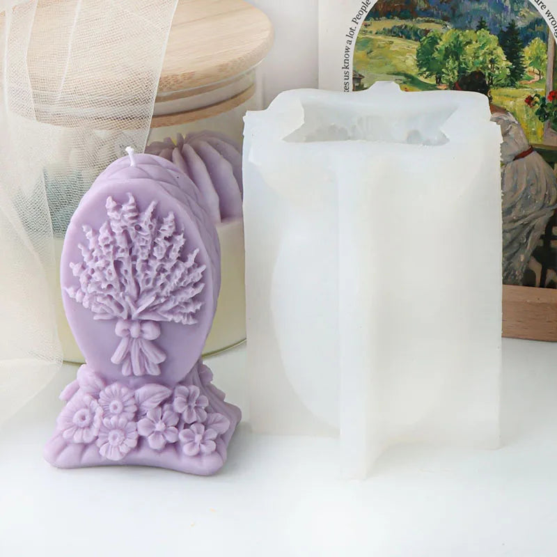 Flowers and Bees Candle Silicone Mould