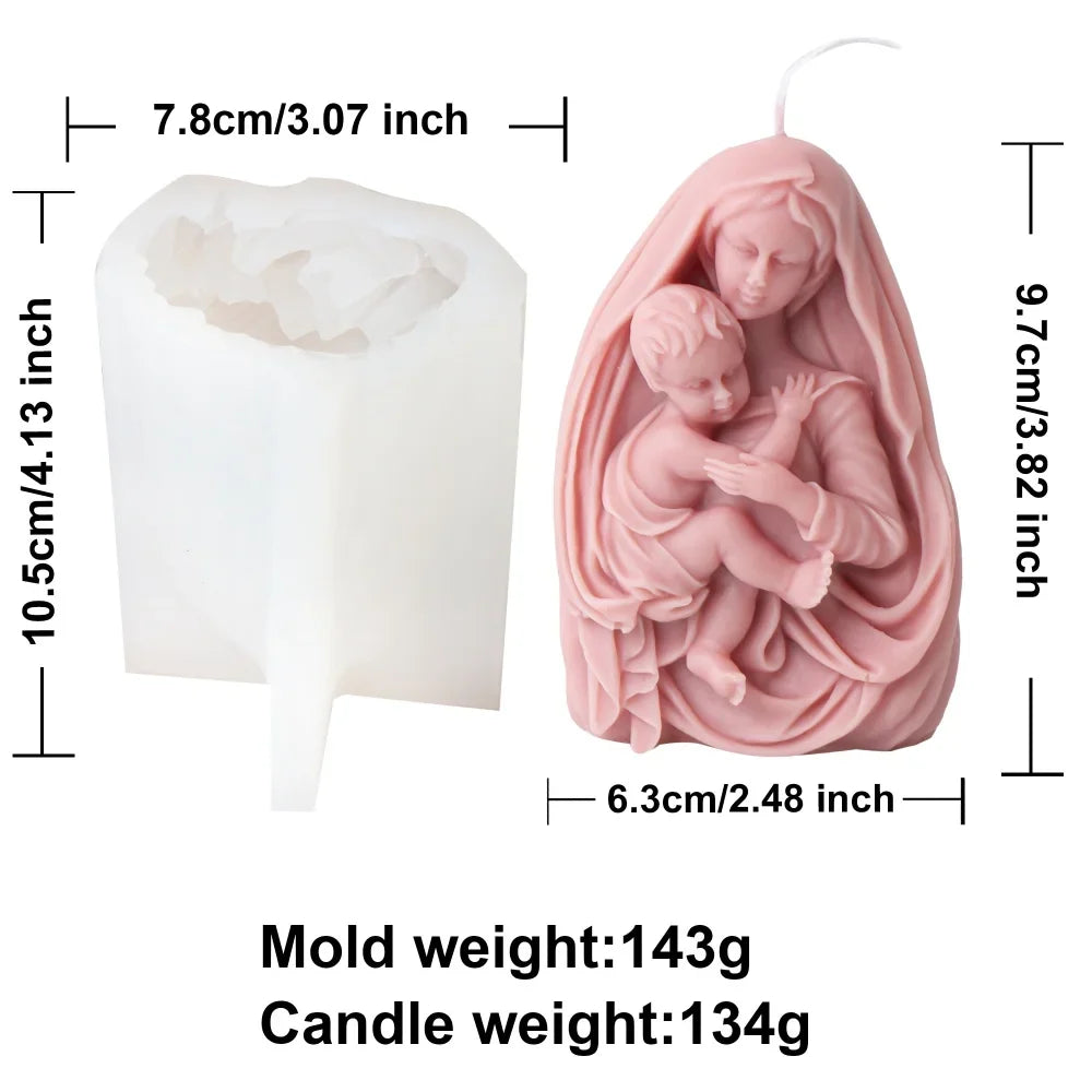Madonna and Child Silicone Candle Mold