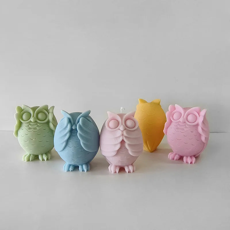 Cartoon Owl Silicone Candle Mould for DIY Aroma Candle