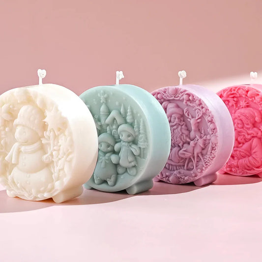 Winter Hat Snowman Candle Mould