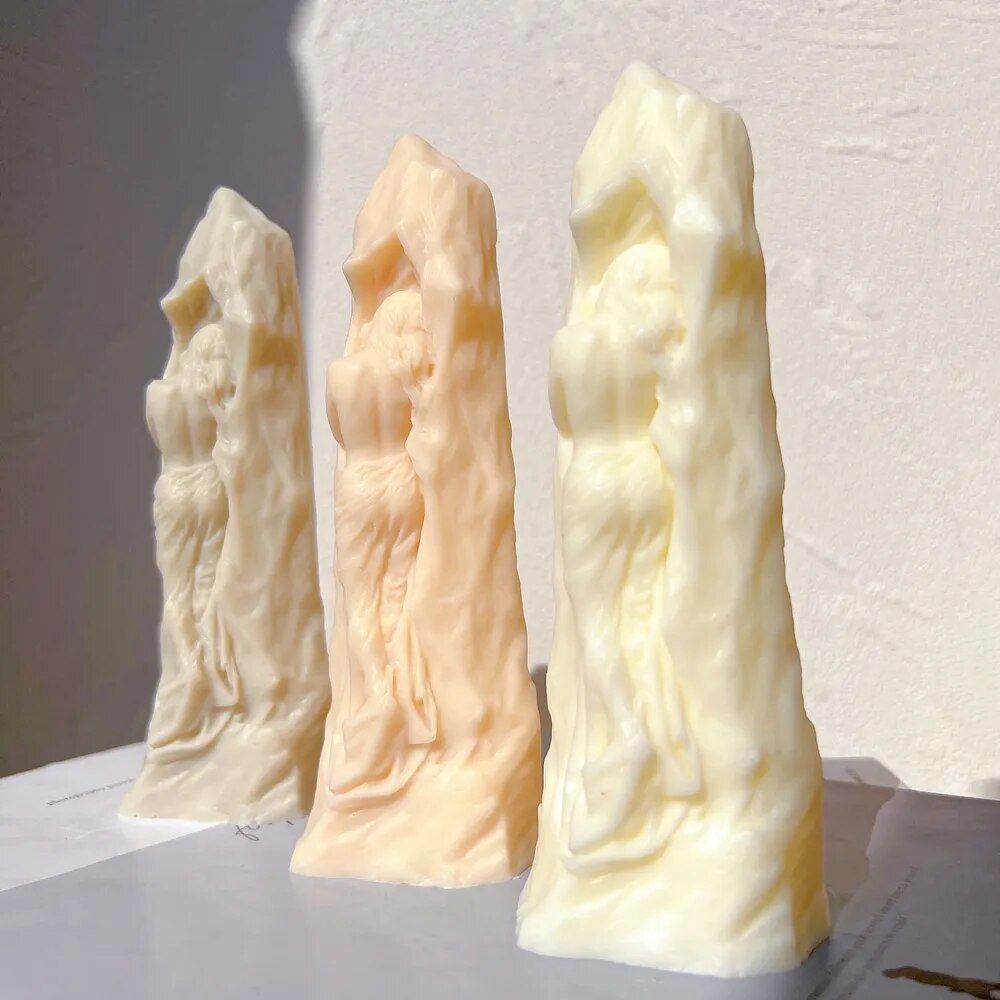 Stone Women Statue Silicone Candle Mould