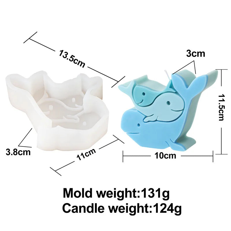 Mother's Day Cute Animals Series Candle Moulds
