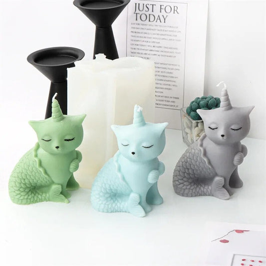 Mermaid Unicorn Cat Candle Mould