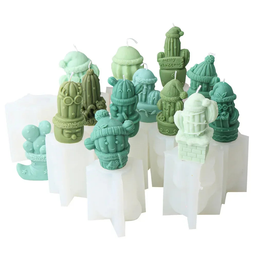 Christmas Cactus Silicone Candle Moulds