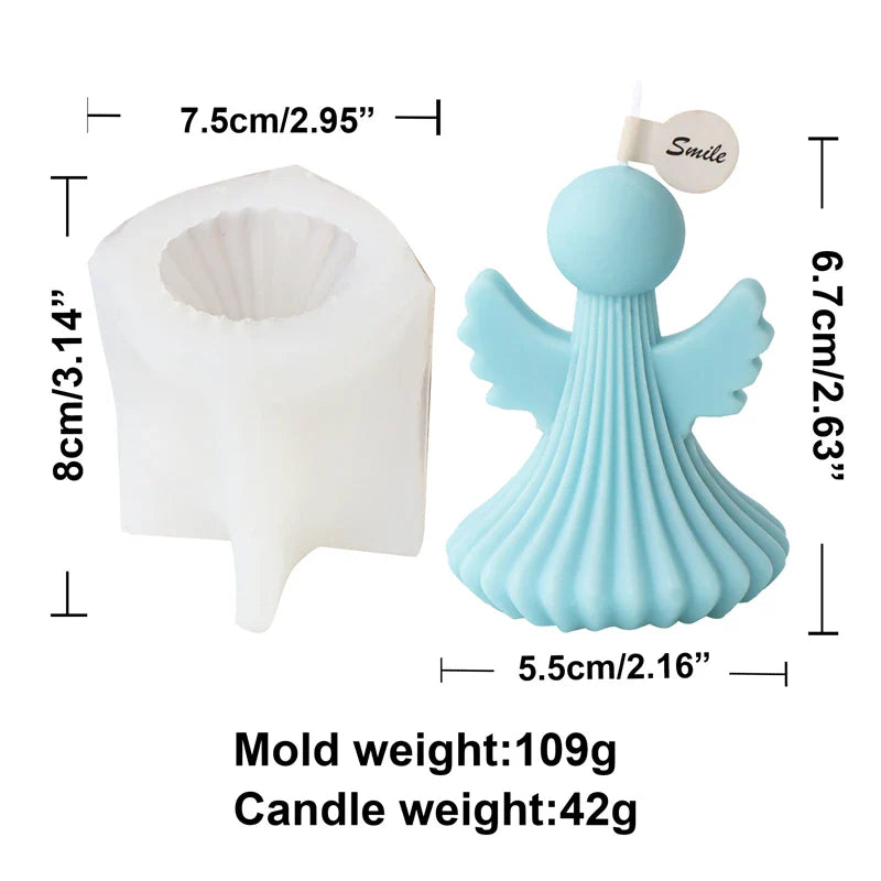3D Angel Wings Candle Molds