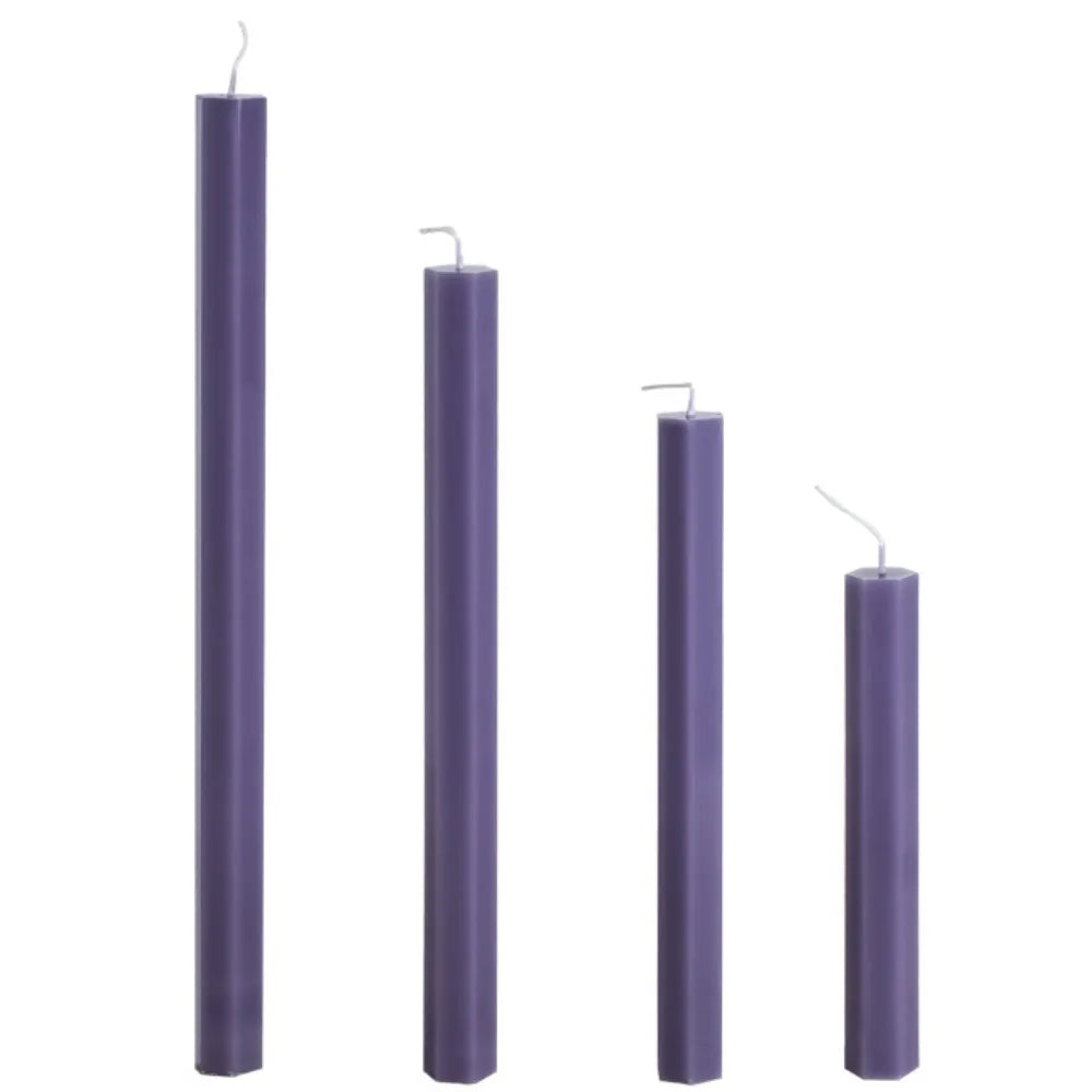 Hexagon Stripe Pole Acrylic Taper Candle Mould