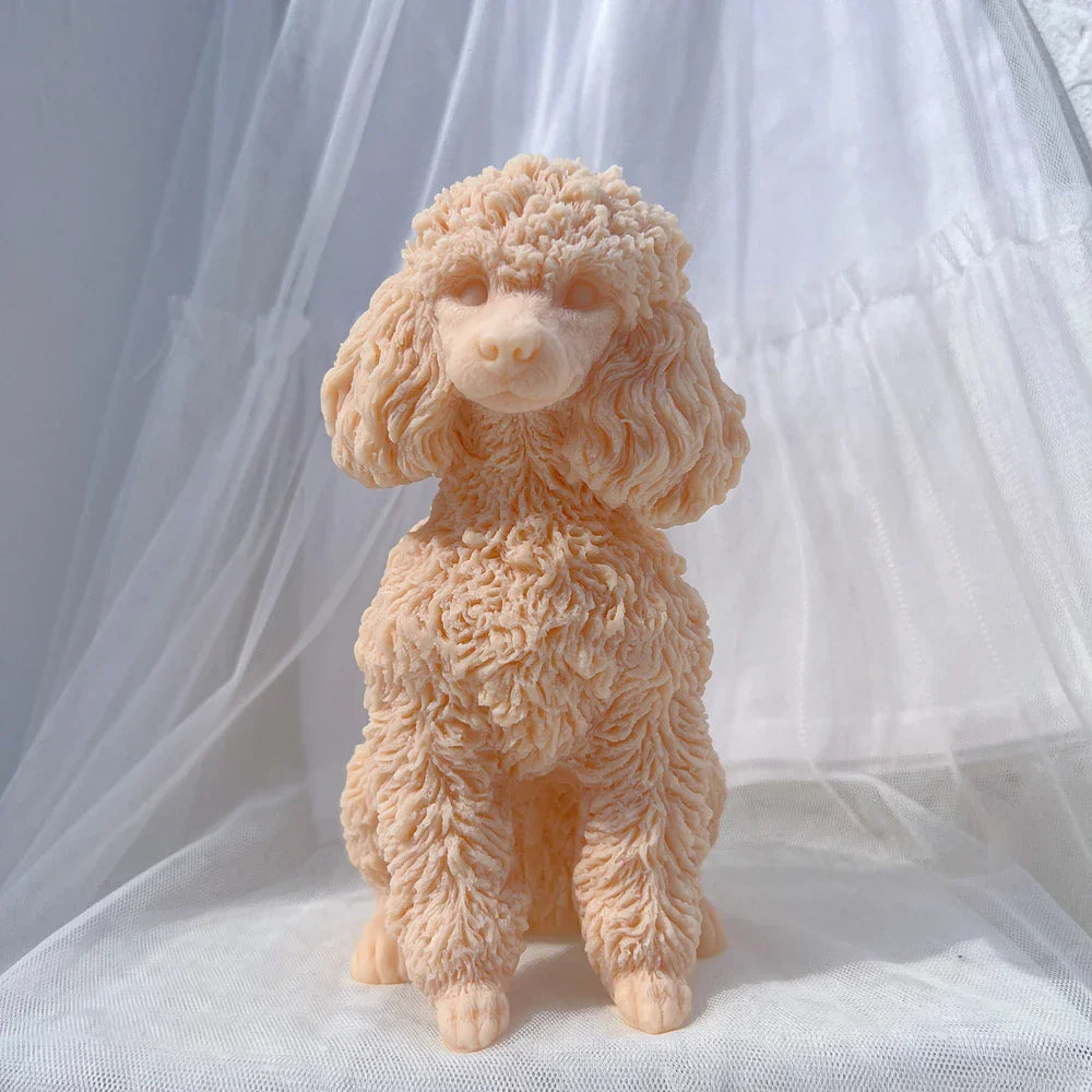 Poodle Dog Puppy Candle Mould