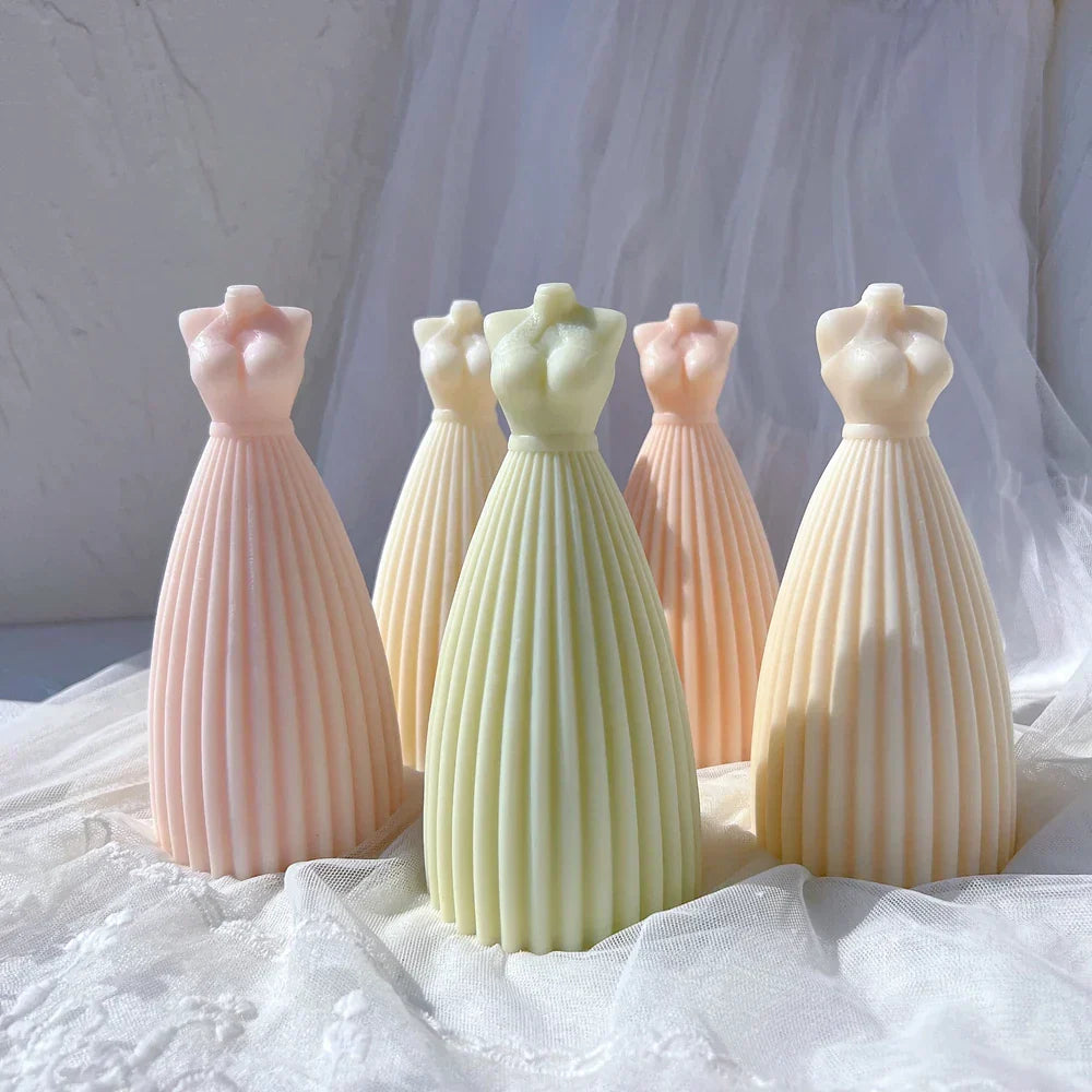 Wedding Dress Silicone Candle Mould