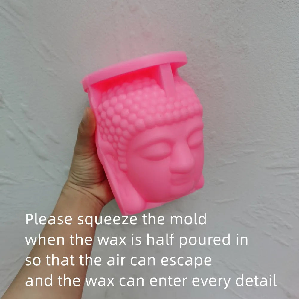 Buddha Head Candle Mould