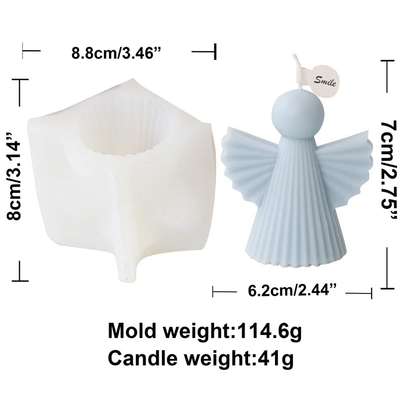 3D Angel Wings Candle Molds
