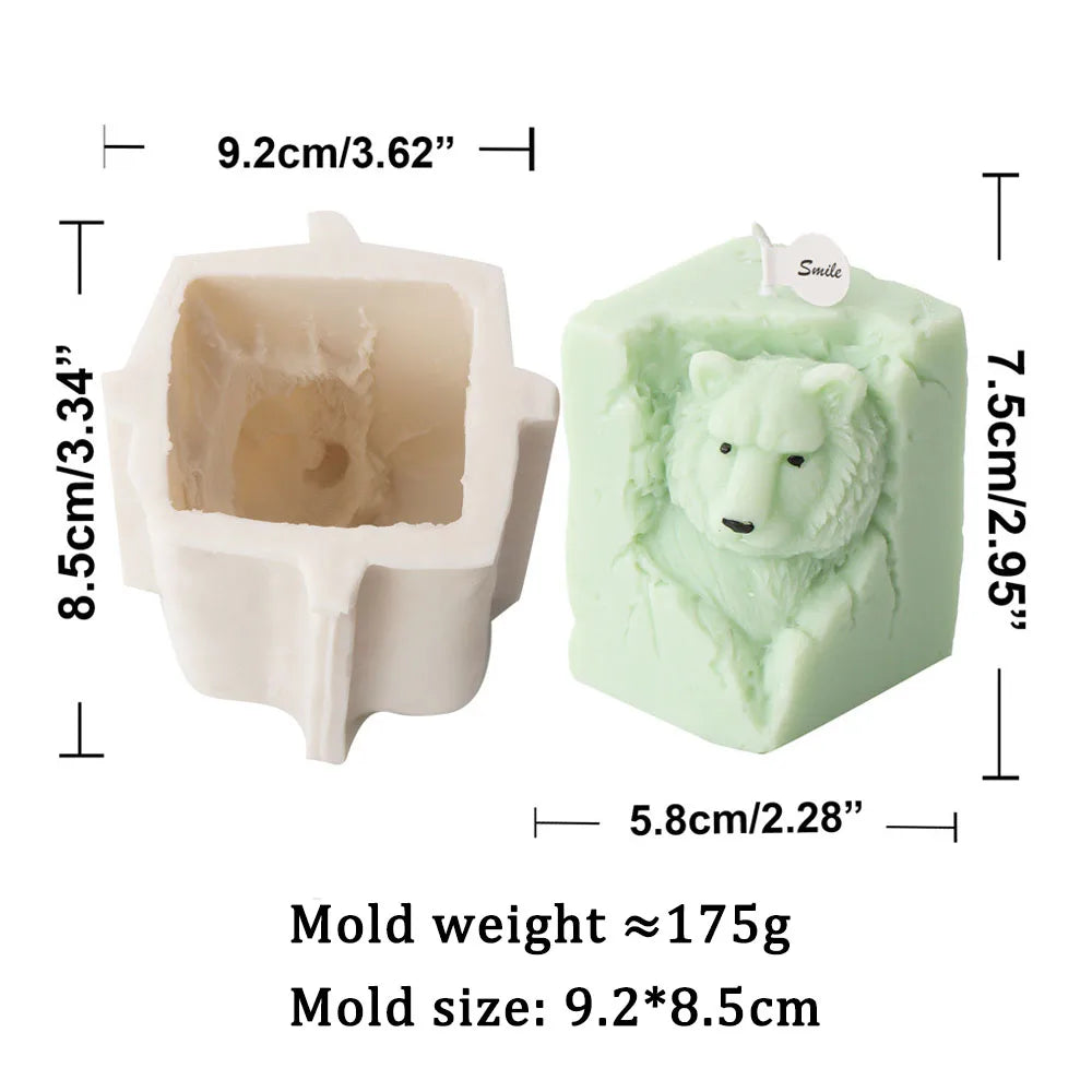 Animal Portrait Candle Silicone Mould