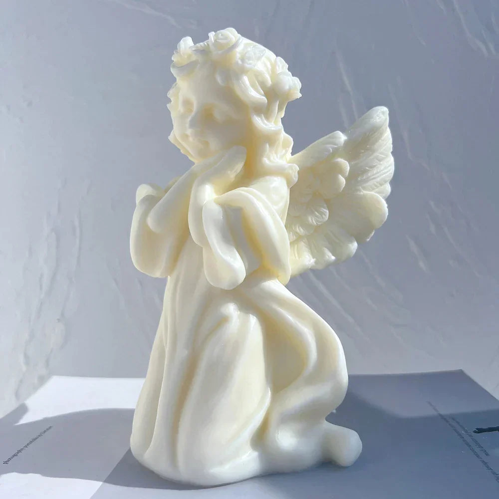 Cherub Praying Peace Angel Candle Mould Silicone