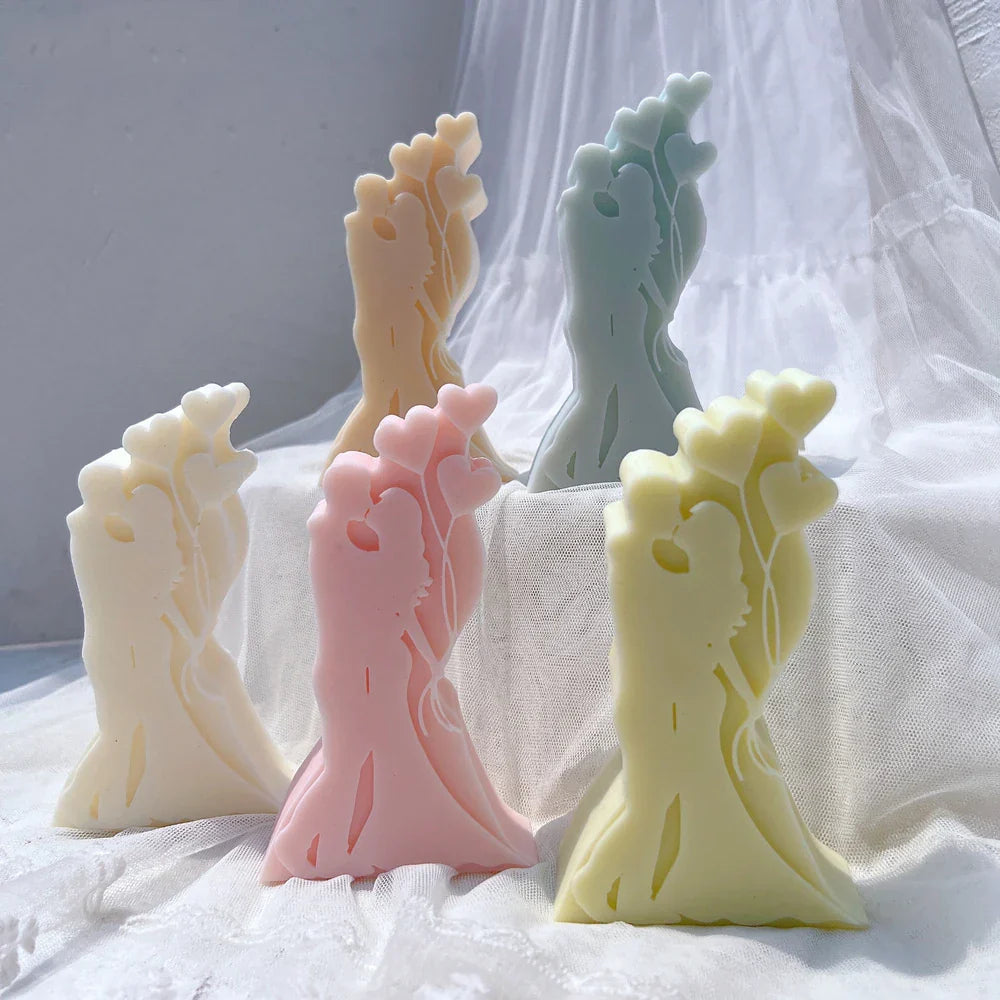 Wedding Couple Kiss Candle Mould