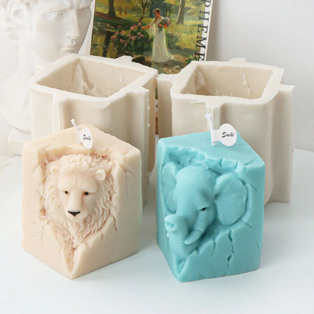 Animal Portrait Candle Silicone Mould