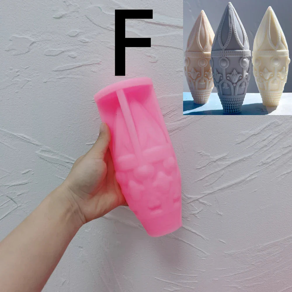 Decorative Bottles Vase Shaped Silicone Candle Mould