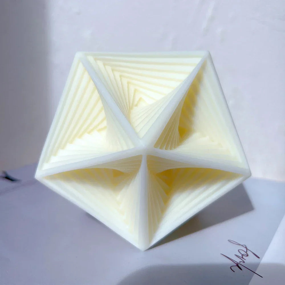Geometric Five Pointed Star Candle Mould - Pentagram Design