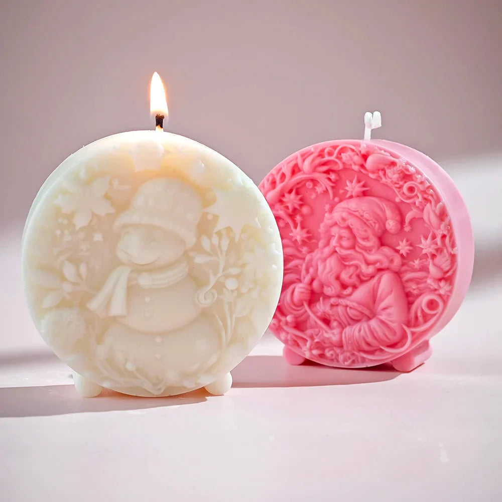 Winter Hat Snowman Candle Mould
