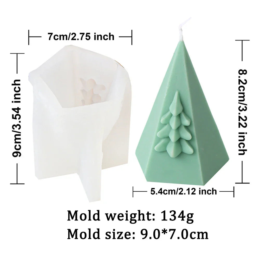 New Creative Christmas Tree Candle Silicone Mould