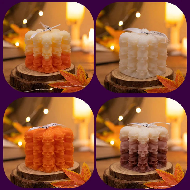 Skull Pumpkin Rubik's Cube Candle Mould