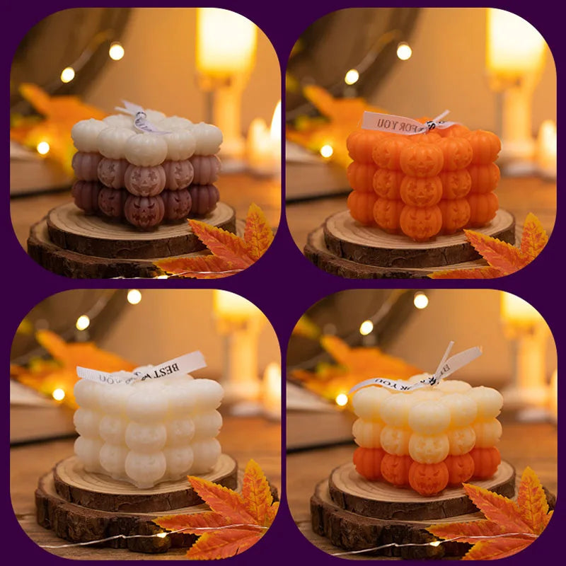 Skull Pumpkin Rubik's Cube Candle Mould