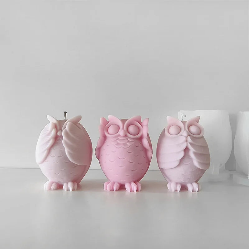 Cartoon Owl Silicone Candle Mould for DIY Aroma Candle