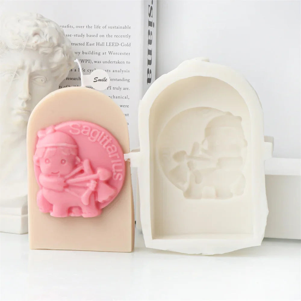 Astrology Art Craft DIY 12 Constellation Silicone Candle Moulds