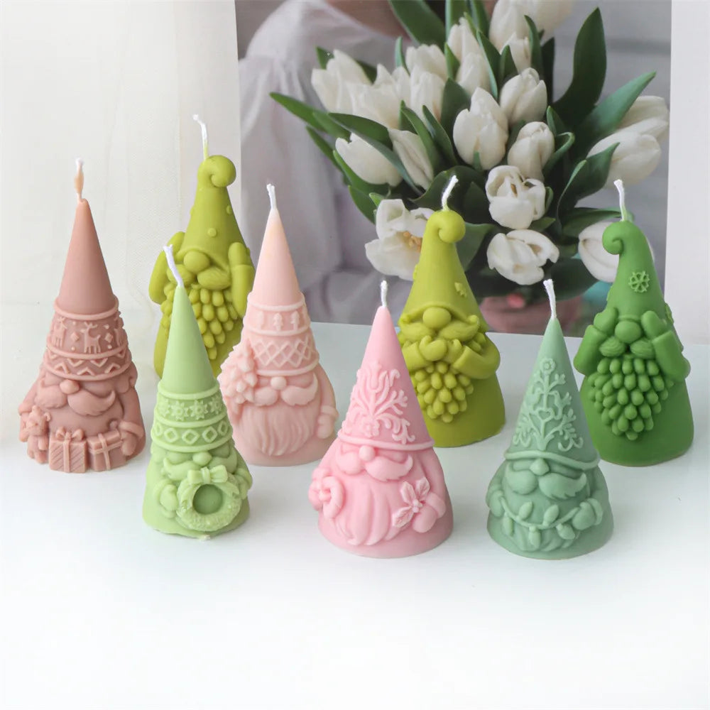 Christmas Santa Claus Candle Silicone Mould - 8 Styles