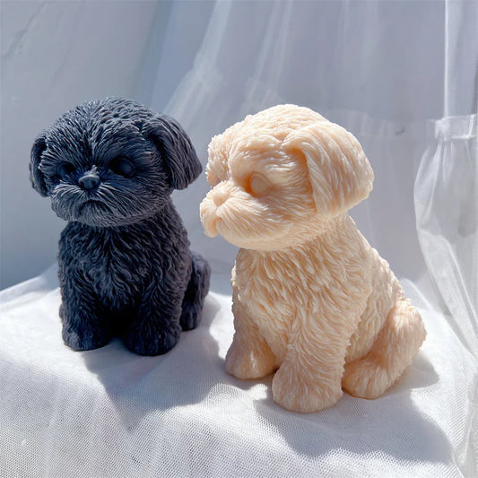 Sitting Shih Tzu Puppy Silicone Candle Mould