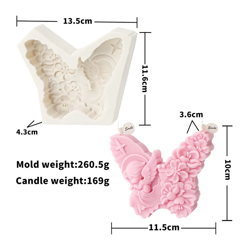 Unique Butterfly Candle Moulds Silicone